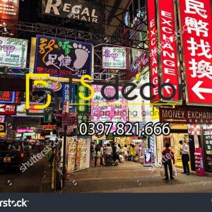 Tranh dán tường 3D đường phố Hong Kong Hot Trend HKĐP12 - Ảnh 6