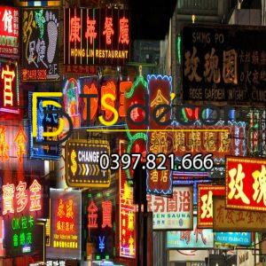 Tranh dán tường 3D đường phố Hong Kong Hot Trend HKĐP14 - Ảnh 4