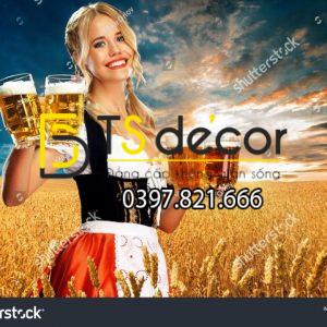 Tranh Dán Tường 3D Chuyên Club Beer Quán Nhậu - Ảnh 3