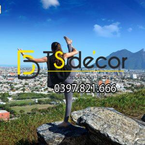 Tranh Dán Tường 3D Phòng Tập Yoga Hot Nhất 2021 - Ảnh 4