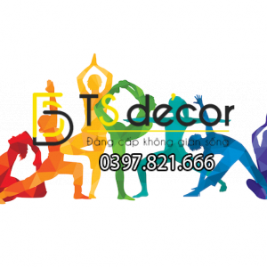 Tranh Dán Tường 3D Phòng Tập Yoga Hot Nhất 2021 - Ảnh 7