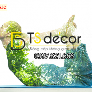Tranh Dán Tường 3D Phòng Tập Yoga Hot Nhất 2021 - Ảnh 12