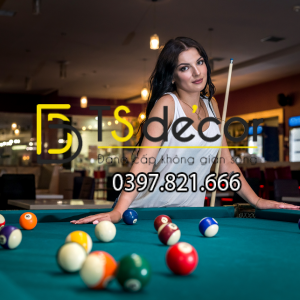 Tranh dán tường 3D Quán Bida, Club Bi-a, Billiard Pub đẹp và cá tính BI-A01 - Ảnh 5