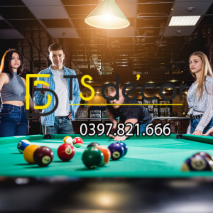 Tranh dán tường 3D Quán Bida, Club Bi-a, Billiard Pub đẹp và cá tính BI-A01 - Ảnh 4