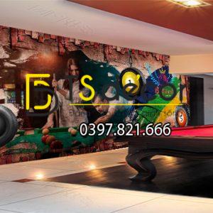 Tranh dán tường 3D Quán Bida, Club Bi-a, Billiard Pub đẹp và cá tính BI-A02 - Ảnh 2