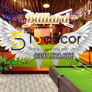 Tranh dán tường 3D Quán Bida, Club Bi-a, Billiard Pub đẹp và cá tính BI-A02 - Ảnh 4