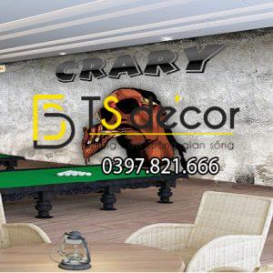 Tranh dán tường 3D Quán Bida, Club Bi-a, Billiard Pub đẹp và cá tính BI-A02 - Ảnh 5