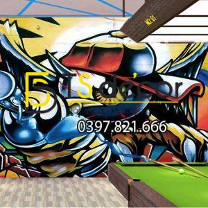 Tranh dán tường 3D Quán Bida, Club Bi-a, Billiard Pub đẹp và cá tính BI-A02 - Ảnh 6