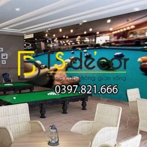 Tranh dán tường 3D Quán Bida, Club Bi-a, Billiard Pub đẹp và cá tính BI-A03 - Ảnh 4