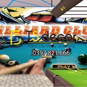 Tranh dán tường 3D Quán Bida, Club Bi-a, Billiard Pub đẹp và cá tính BI-A04 - Ảnh 6