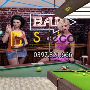 Tranh dán tường 3D Quán Bida, Club Bi-a, Billiard Pub đẹp và cá tính BI-A06 - Ảnh 7