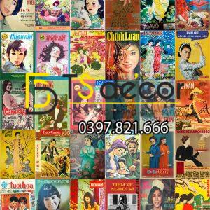 Combo 30 hình Decal dán tường Bìa Báo Cũ Việt Nam - Ảnh 2