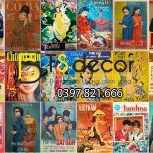 Combo 30 hình Decal dán tường Bìa Báo Cũ Việt Nam - Ảnh 5