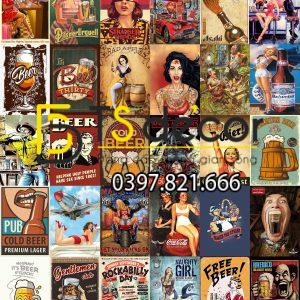 BEER-Combo 30 hình Decal dán tường decor nhà hàng quán bia quầy bar - Ảnh 4