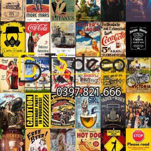 BEER-Combo 30 hình Decal dán tường decor nhà hàng quán bia quầy bar - Ảnh 2