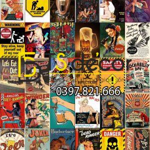 BEER-Combo 30 hình Decal dán tường decor nhà hàng quán bia - Ảnh 3