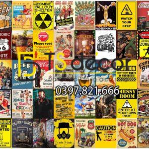 Beer-Combo 50 hình Decal dán tường trang trí quán bia quán rượu - Ảnh 3