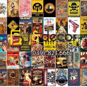 Beer-Combo 50 hình Decal dán tường trang trí quán bia quán rượu - Ảnh 2