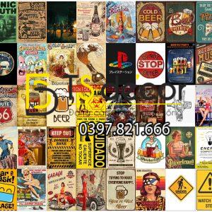 Beer-Combo 50 hình Decal dán tường trang trí decor quán bia quán Bar Pub - Ảnh 3