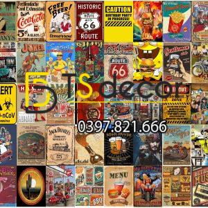 Beer-Combo 50 hình Decal dán tường trang trí decor quán bia quán Bar Pub - Ảnh 4