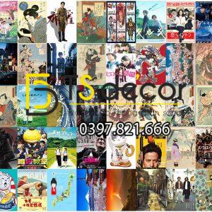Combo 50 tờ Decal dán tường Phong Cách Nhật Bản khổ A3,A4,A5 - Ảnh 4