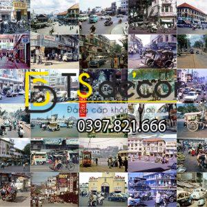 Sài Gòn Xưa-Combo 30 Hình Decal dán tường dán cafe, Pub, trà sữa khổ A3,A4,A5 - Ảnh 2