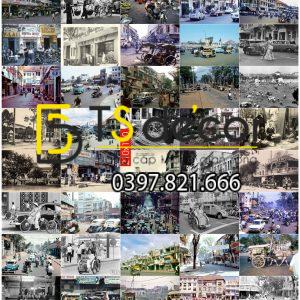 Combo 50 Hình Decal dán tường Sài Gòn thời bao cấp dán cafe, trà sữa - Ảnh 2