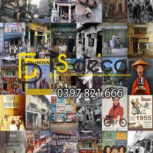 Combo 30 hình Decal dán tường thời bao cấp Việt Nam trang trí cafe,trà sữa - Ảnh 3