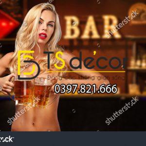 Tranh Dán Tường 3D Chuyên Club Beer Quán Nhậu - Ảnh 6