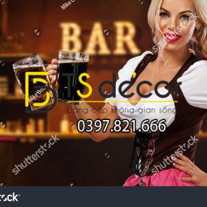 Tranh Dán Tường 3D Chuyên Club Beer Quán Nhậu Hot Nhất 2021 - Ảnh 2