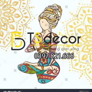 Tranh Dán Tường Phòng Yoga Mẫu Mới Nhất - Ảnh 21