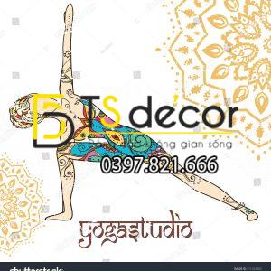 Tranh Dán Tường Phòng Yoga Mẫu Mới Nhất - Ảnh 16