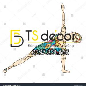 Tranh Dán Tường Phòng Yoga Mẫu Mới Nhất - Ảnh 14