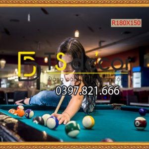 Tranh dán tường 3D Quán Bida, Club Bi-a, Billiard Pub đẹp và cá tính BI-A08 - Ảnh 3
