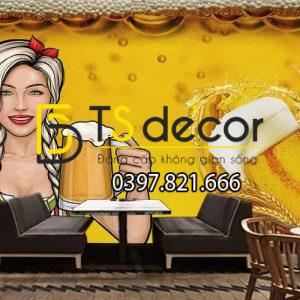 Tranh Dán Tường 3D Quán Bia Quán Nhậu Chuẩn Ngầu - Ảnh 5