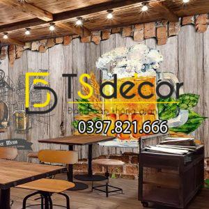 Tranh Dán Tường 3D Quán Beer Club thu hút khách nhất - Ảnh 6