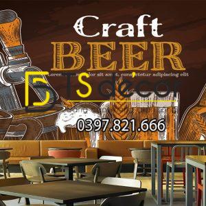 Tranh Dán Tường 3D Quán Beer Club thu hút khách nhất - Ảnh 5