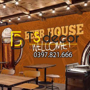 Tranh Dán Tường 3D Quán Beer Club thu hút khách nhất - Ảnh 4