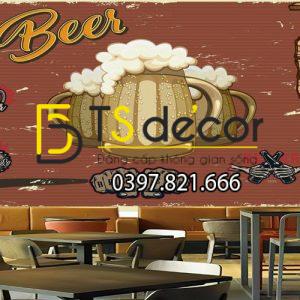 Tranh Dán Tường 3D Trang Trí Quán Beer Độc Đáo - Ảnh 5