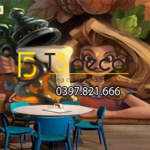 Tranh Dán Tường 3D Quán Bia Quán Nhậu Giải Nhiệt Mùa Hè - Ảnh 6