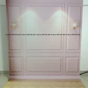 Phông Nền Livestream Chụp Ảnh Màu Hồng 3D 5D P176-173-142 - Ảnh 6