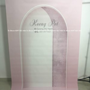 Phông Nền Livestream Chụp Ảnh Khổ Lớn Cổng Vòm Màu Hồng Tím Cam 3D 5D P167-168-169 - Ảnh 4