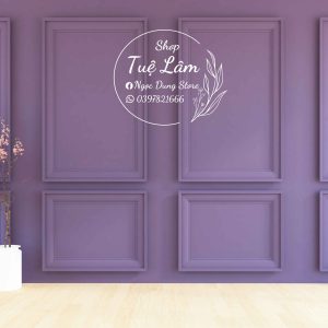 Alternative view of Phông Nền Livestream Chụp Ảnh Màu Tím Có Cây 3D 5D Mã P43 - P106