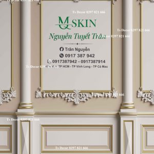 Phông Nền Livestream Chụp Ảnh Nâu Phào Chỉ Tân Cổ Điển 3D 5D Mã P58 - P121 - Ảnh 3