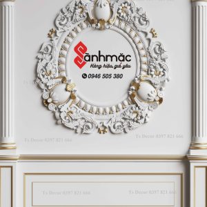 Phông Nền Livestream Chụp Ảnh Phào Chỉ Tân Cổ Điển 3D 5D Mã P62 - P125 - Ảnh 3