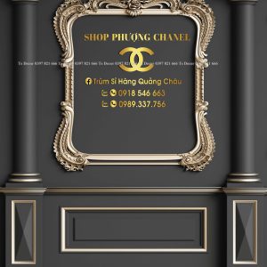 Phông Nền Đen Livestream Chụp Ảnh Phào Chỉ Tân Cổ Điển 3D 5D Mã P69 - P132 - Ảnh 5