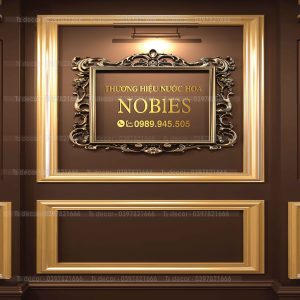 Phông Nền Livestream Chụp Ảnh Nâu Phào Chỉ Tân Cổ Điển 3D 5D Mã P138 - Ảnh 3