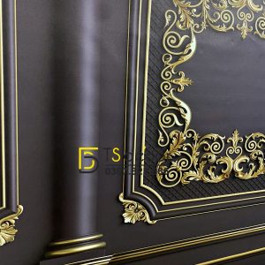 Phông Nền Livestream Chụp Ảnh Phào Chỉ Tân Cổ Điển Màu Trầm 3D 5D Mã P65 - P128 - Ảnh 4
