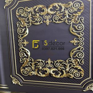Phông Nền Livestream Chụp Ảnh Phào Chỉ Tân Cổ Điển Màu Trầm 3D 5D Mã P65 - P128 - Ảnh 3