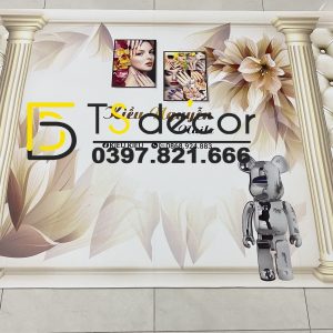 Phông Nền Livestream Chụp Ảnh Chụp Ảnh Mẫu Hoa Nâu 3D 5D Mã P19 - P92 - Ảnh 3